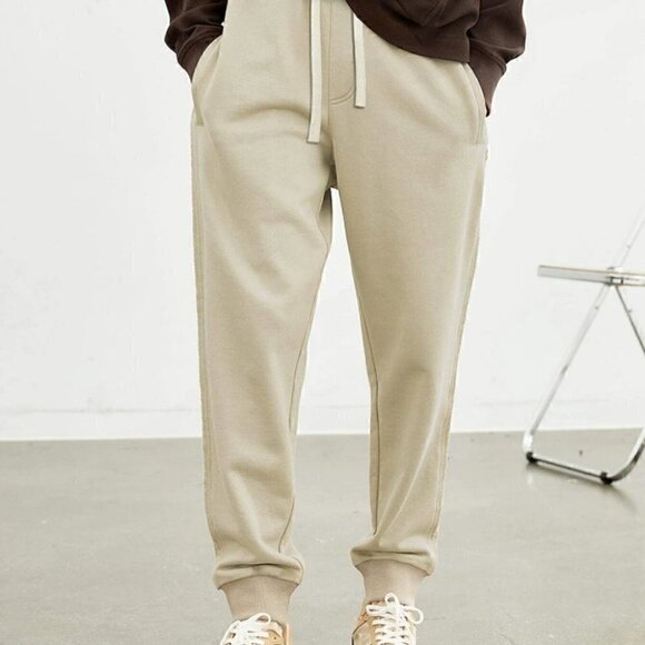 Tan Mens Solid Sweatpants - Picture 4 of 4